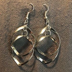 NWT Silver Drop Earrings with hook back
